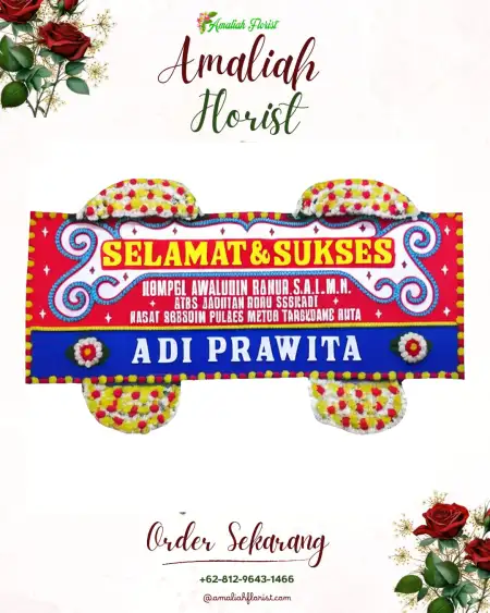 Papan Bunga Ucapan Selamat Glempangpasir